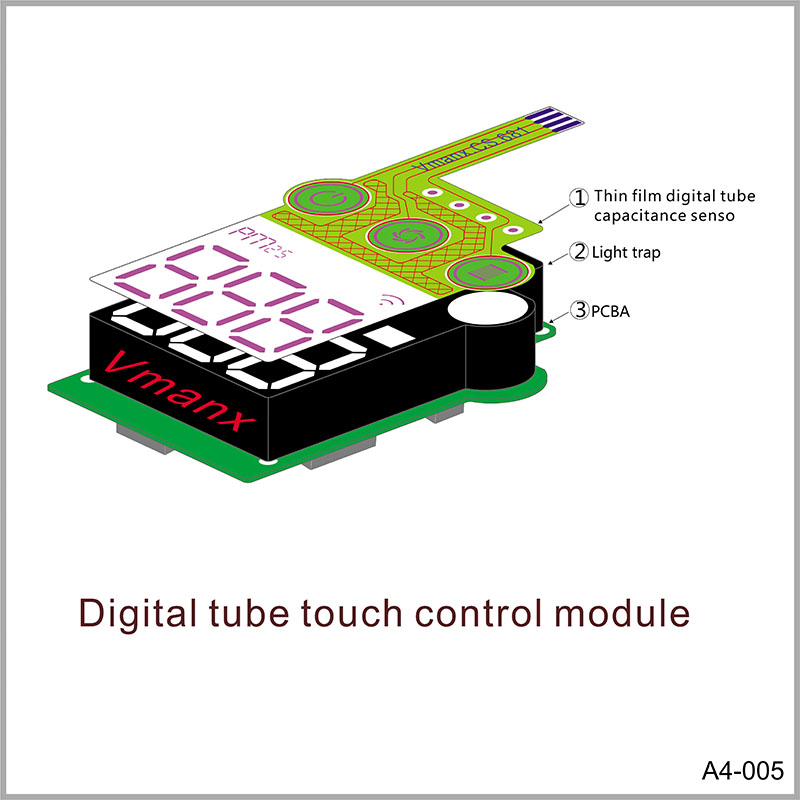 Digital tube touch control module
