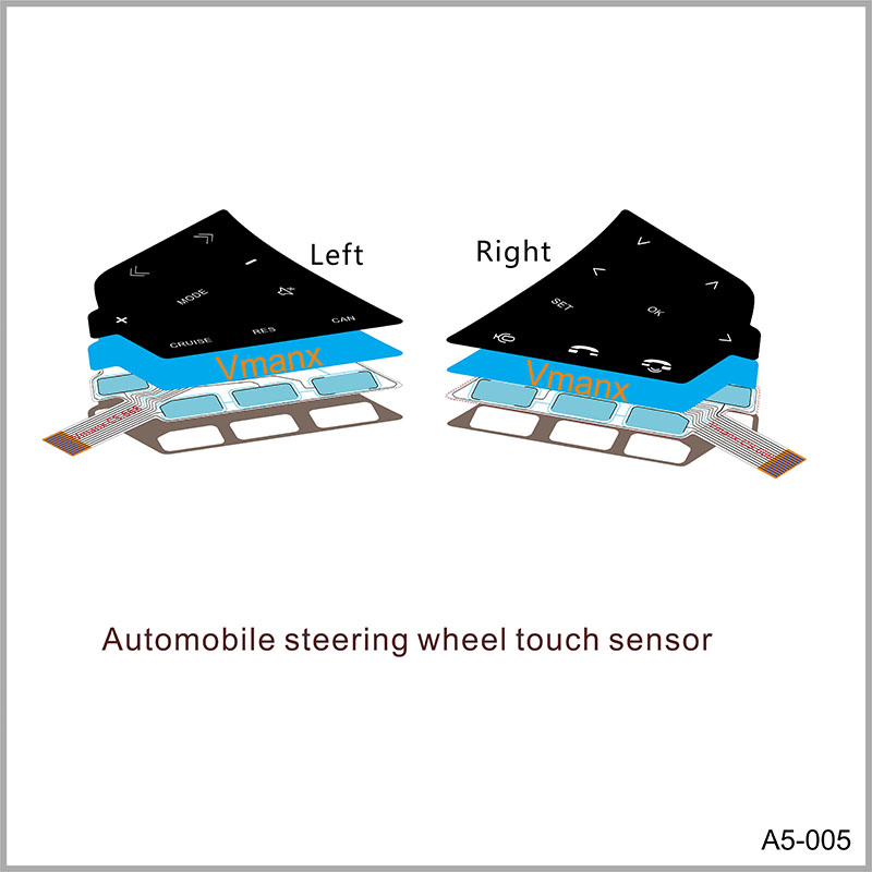 Automobile steering wheel touch sensor