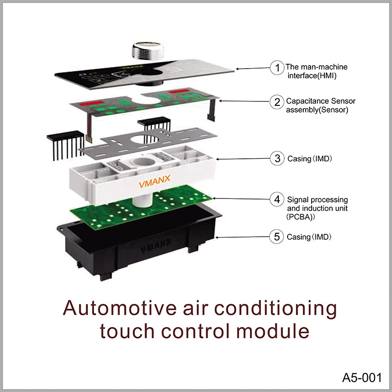 Automobile power capacitor controlled touch  sensor	