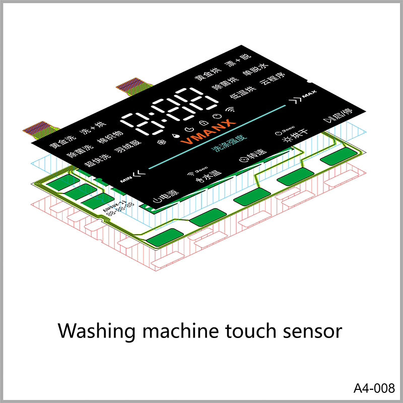 Washing machine touch sensor