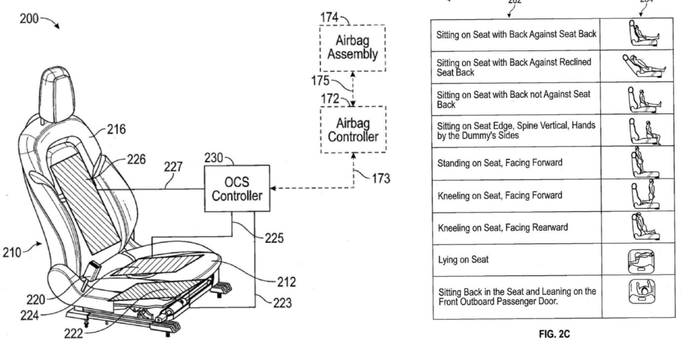 Tesla seat sensor patent